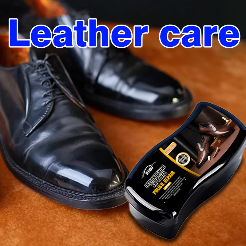 Leather Shoe Polish - Ifubo Anında Parlatan Ayakkabı Cilası Süngeri,